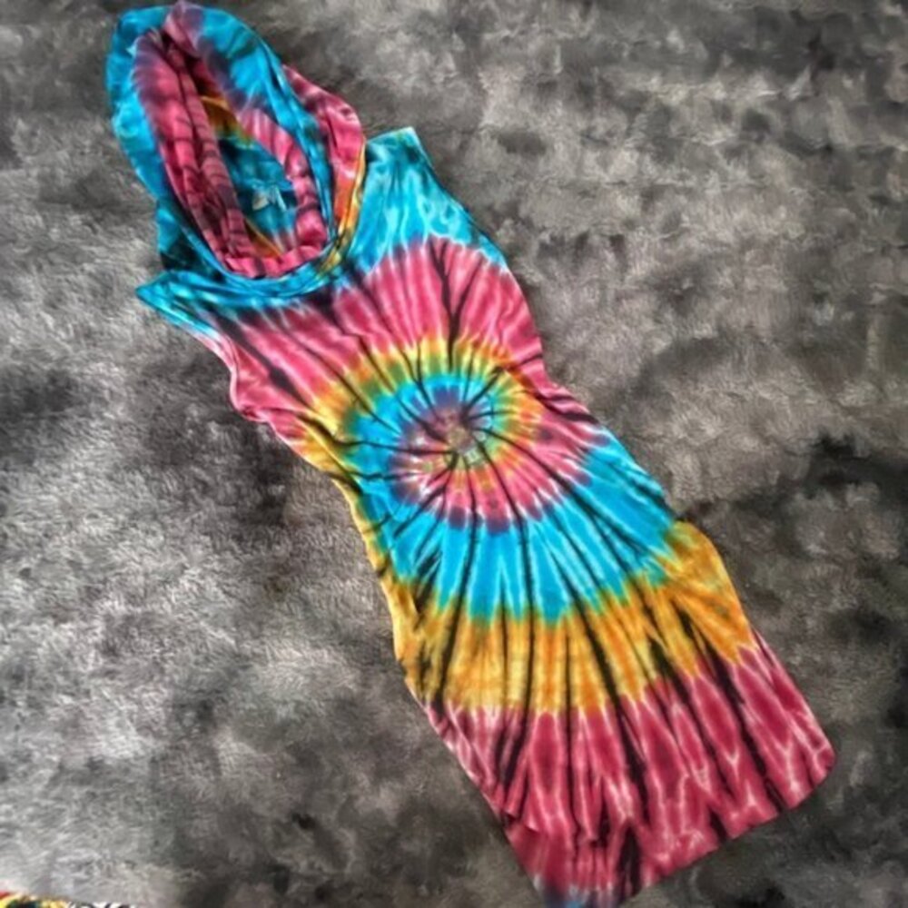 Lakhays Tie Dye Convertible Dress